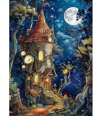 CREAFOMIFE Puzzle 1000 Pièces – Village Vintage Difficile – 70 X 51 Cm – Affiche Incluse – Matériaux Certifiés – Idéal Adulte