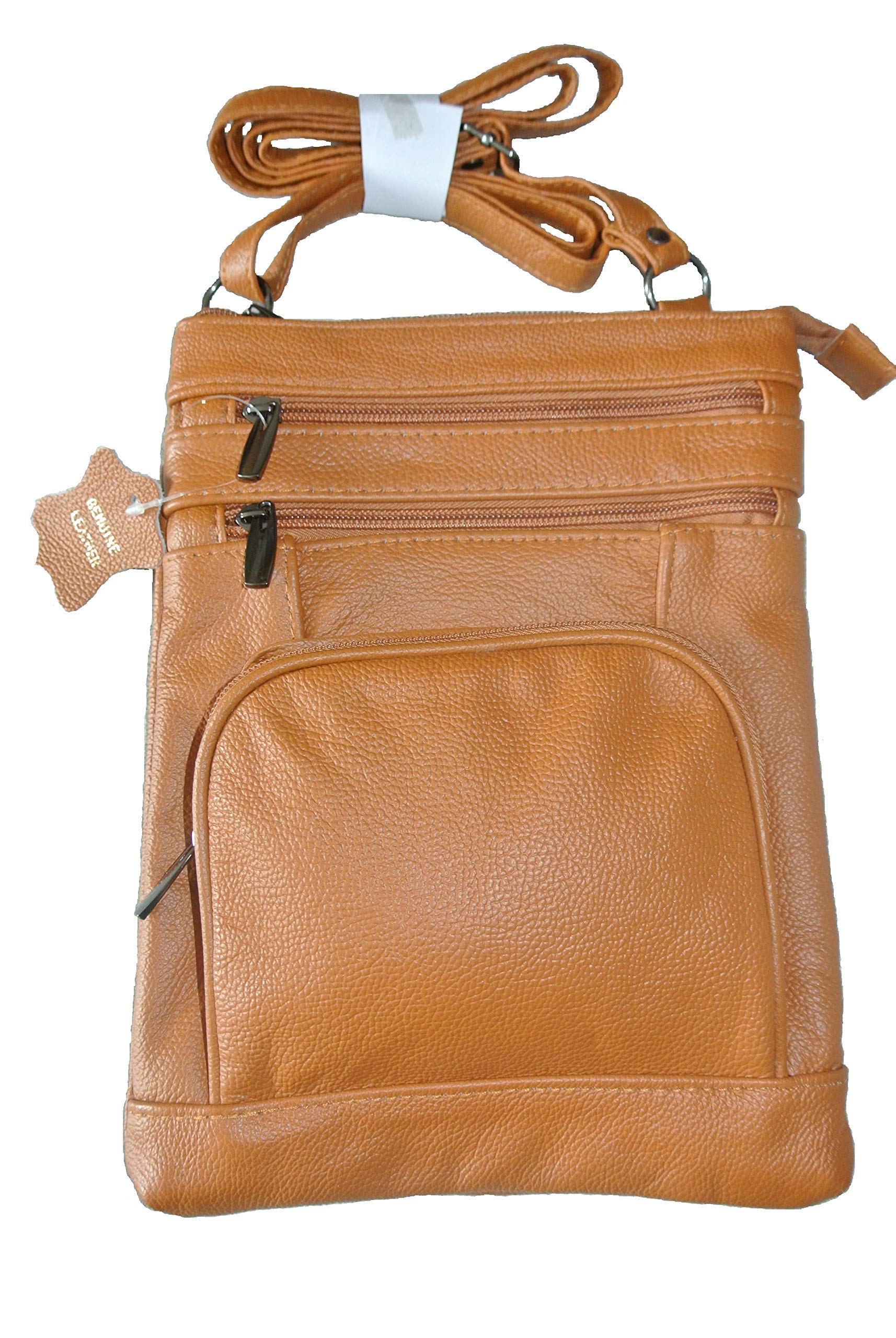 INTERHOME GENUINE LEATHER BAG - HANDBAG - TAN COLOR