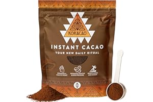 KORACAO Instant Ceremonial Cacao Powder | High-Flavanol Cacao Powder - 1000 MG Per Serving | New Daily Ritual with Harvested Cacao Powders for Mind, Body & Soul - 1 Bag (30 Servings), 300 Grams