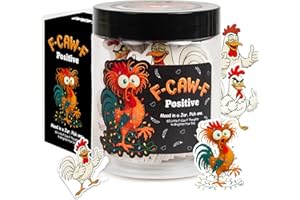 BOYESE Positive F Caw F Jar with 60 Daily Affirmation Cards, F-Caw-F Gifts for Teens, White Elephant Gifts, Christmas Stocking Stuffer for Teen Girls, Teen Boys, Women, Men, Coworkers, Friends