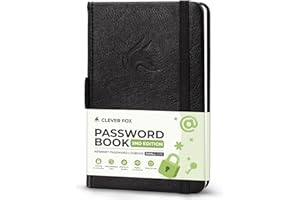 Clever Fox Password Book 2nd Edition Small – Pocket Password Keeper with Alphabetical Tabs – Internet Address Notebook & Logi