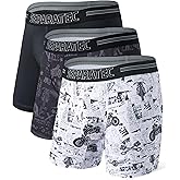 Separatec Dual Pouch Underwear for Men Moisture Wicking Men's Boxer Briefs with Ball Pouch, Printed Underwear 3 or 5 Pack