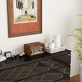 Panana Modern High Gloss Drawer Cabinet 6 Drawers Black No Handle Storage view 5