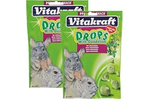 Vitakraft Chinchilla Drops with Dandelion Treat, 5.3 Ounce Pouch, 2-Pack