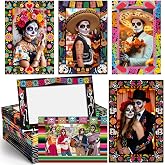 Day of The Dead Ofrenda Paper Picture Frames for Dia De Los Muertos Altar Decorations Remembrance Supplies-24 Pack,4 x 6 Inch