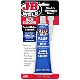 J-B Weld 31316 RTV Silicone Gasket Maker and Sealant - 3 oz. - Blue