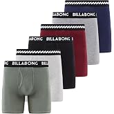 Billabong Mens Underwear, 6 Pack Breathable Cotton Stretch Tagless Briefs
