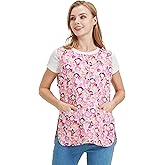 Nanxson Cobbler Apron for Women with 2 Patch Pockets Cotton Printed Vintage Apron with Buttons for Work Chef Kitchen Home