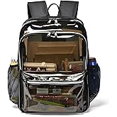 KUI WAN Clear Backpack,Clear Backpacks for School Heavy Duty See Through Bookbag Waterproof Backpack for Men Women