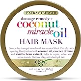 OGX Extra Strength Damage Remedy + Coconut Miracle Oil Hair Mask, Extra Hydrating & Softening Anti-Frizz Treatment to Help Repair Hair, Paraben-Free, Sulfated-Surfactants Free, 6 oz