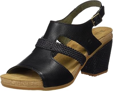 Amazon.com: El Naturalista N5031 Sandalias Mola para mujer, grano suave,  color negro - 36: Shoes