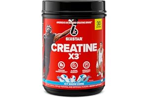 Six Star Creatine Monohydrate Powder, X3 (Fruit Punch) - Flavored Creatine HCl Powder Monohydrate Supplement for Muscle Building & Performance - Post Workout Supplement for Men & Women - 30 Servings