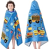 Bavilk Kids Bath Towels, Kids Towel Girls Boys Hooded Beach,Bathroom,Pool Swim Towels 30 × 50 INCH Large Size Ultra Absorbent Cute Cartoon Animal Full Vitality 100% Cotton Wearable Wrap for Child