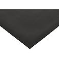 Solid Silicone Rubber Sheet, 0.015" Thick, 36" X 36", 20a Durometer, Black