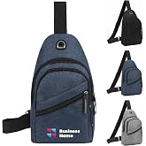 AT1nTen 1-5000PACKS Custom Sling Backpack Bags Personalized with Logo Text | Customize Shoulder Branded Bags Set for Men Women Sports Promotional Item Business Event Trade Show Corporate
