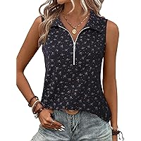 Elesomo Women's Sleeveless Tank Top - Flowy Loose Fit Tee, Square Neck, Summer Casual Shirt (Black, Large) - View #5