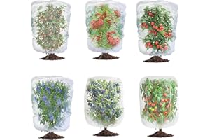 afzdby Garden Mesh Netting with Drawstring,Plants Cover Protection from Anti Birds,Bugs,Cicadas,and Insects-Pest Barrier Bag for Blueberry Bushes,Citrus,Tomatoes,Vegetables,Fruit Tree and Orange