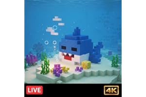 Peaceful craft Dreams: Sleeping Baby Shark – 4K Relaxing Screensaver with Soft Holiday Glow for Fire TV & Tablets