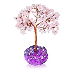 YATSKIA Rose Quartz Chakra Tree, Feng Shui