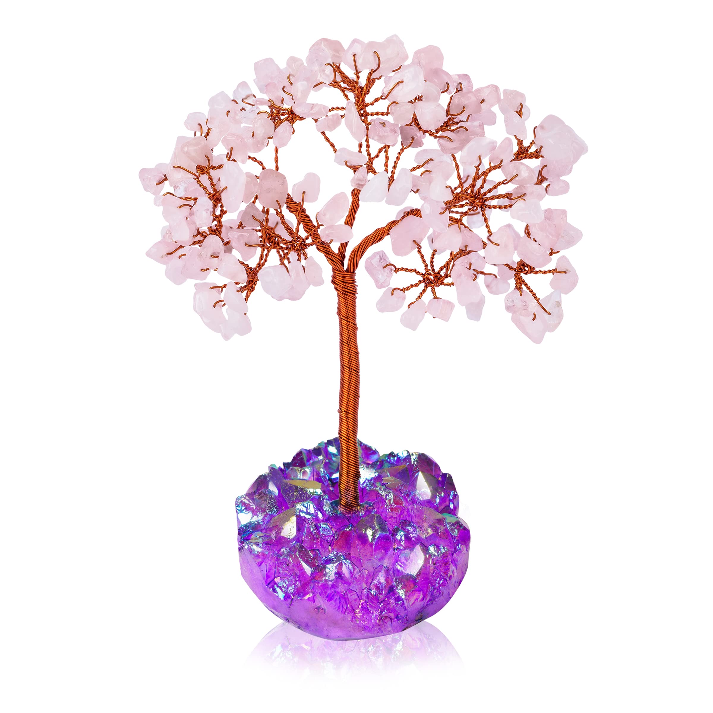 YATSKIA Rose Quartz Chakra Tree, Feng Shui