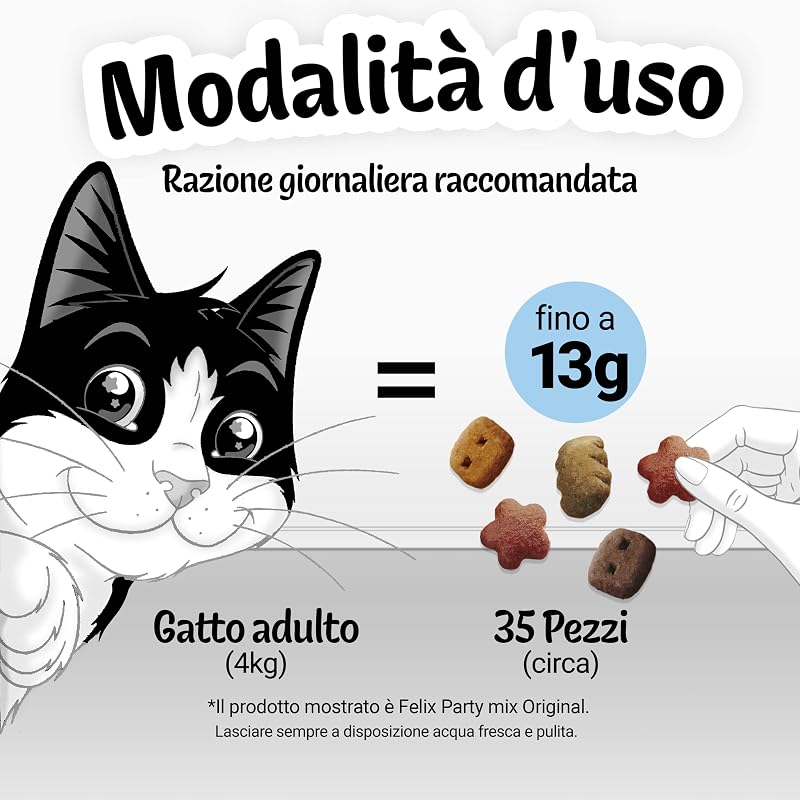Party Mix Snack per Gatti Adulti, 8 Confezioni da 60 g