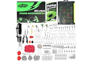 FONMANG 322-Piece Fishing Lures Kit - Buzz Bait/Spinner Baits/Jig/Frog, Fishing Tackle Box with Tackle Included, Soft Bait/Hooks/Weights, 2024 Fishing Gear Lure Kit Gift for Men Freshwater Bass Trout