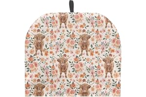 ZUXONGSY Highland Cow Tea Cozy for Teapot Insulated Floral Teapot Cozy Cattle Wildlife Tea Pot Cozy for Keeping Warm Home Decoration