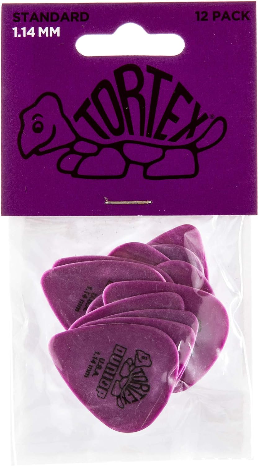 Jim Dunlop 418P1.14 Tortex Standard Player Pack (Pack of 12), Purple 1.14mm, 1.14mm - Image 3