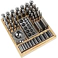 Complete Steel Dapping Doming Punch Set with Wooden Block Base Tool for Jewelry Making Metal Forming