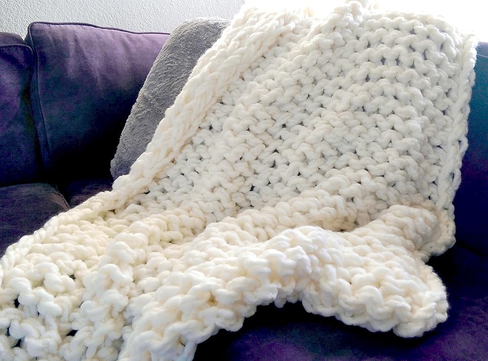 arm knit chunky blanket