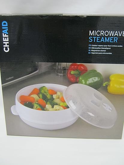 Chef Aid Vaporera de microondas, color blanco: Amazon.es: Hogar