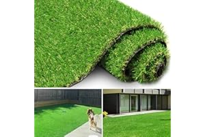 FREADEM Artificial Grass Turf for Pet Dogs 3' x 5', Fake Grass Lawn with Drain Holes, Indoor Outdoor Synthetic Grass Mat for Garden Gym Patio Balcony Playground Backyard, Height 0.8 Inch