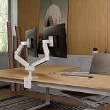 Ergotron LX Pro Premium Dual Monitor Arm White for 27 Inch Monitors 4-22 lb view 4