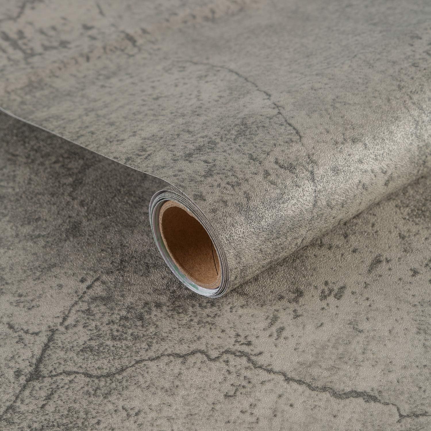 JSEVEM Gray Concrete Wallpaper,Contact Paper,Self Adhesive Industrial