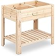 Boldly Growing Cedar Patio Planter with Shelf - BGSP76