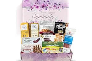 GIFTWORLD Sympathy Gift Baskets - Meat and Cheese Basket, Bereavement Idea, Sympathy Gifts for Loss of Loved One, Dad, Mom, Husband, Sister, Friend, Sorry for Your Loss, Memorial Gifts - 9 Gourmet Items Bundle