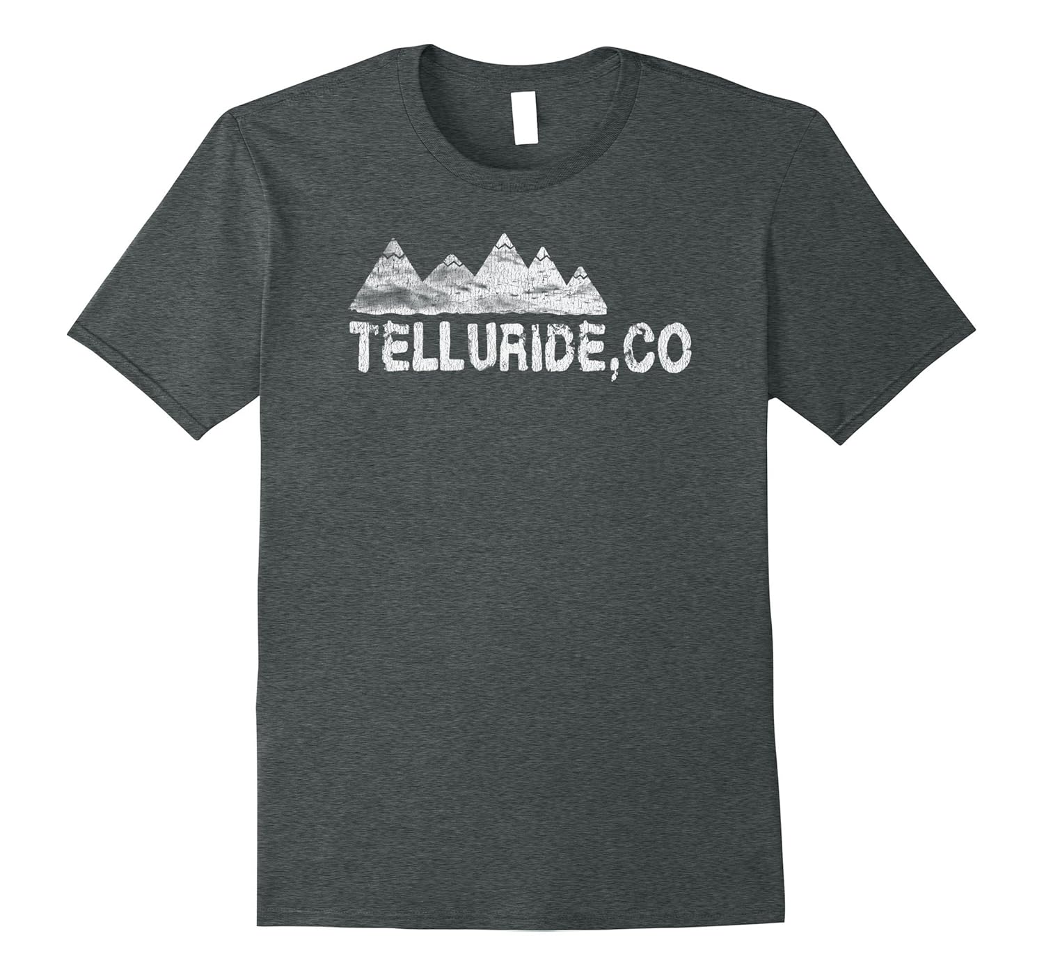 Trendy Grunge Telluride CO Mountains Ski Town T Shirt-Rose