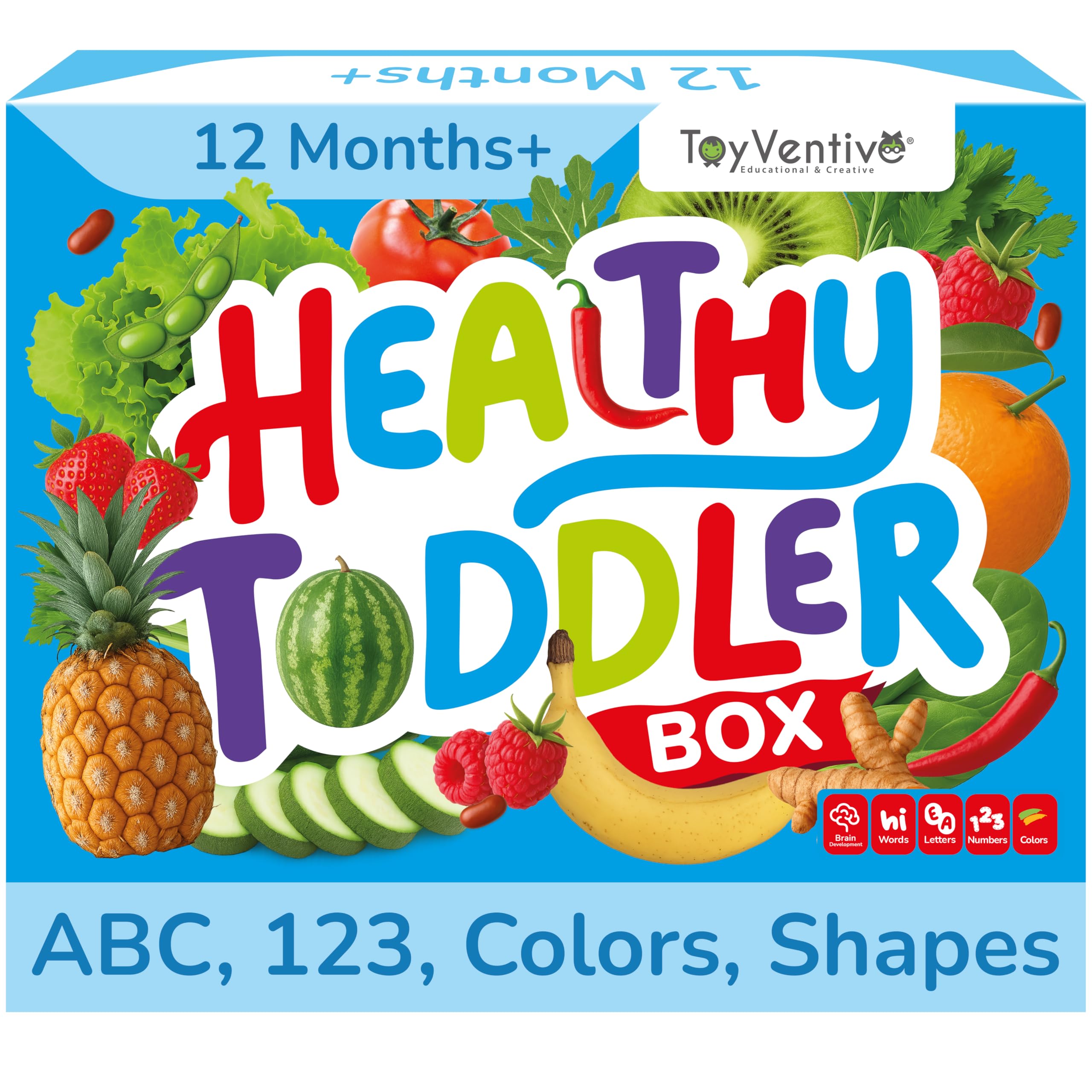 TOYVENTIVE Preschool Learning Activities for Toddlers, Learning Toys for 2 Year Olds, Educational Flashcards, Montessori Books and Games, Gifts and Toys for 1 Year Old Boy, First Birthday Gift Boys