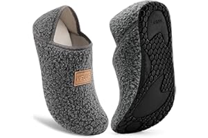 VIFUUR House Slippers for Women Men Slip on Indoor Barefoot Slipper Socks Fuzzy Cozy Sock Shoes for Home Bedroom Travel