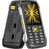 EAOR 4G Rugged Phone Unlocked,2.8" Screen,IP68,4500mAh,Feature Dumb Phones | LTE Big Battery Dual SIM Torch Cell Phone Waterproof Shockproof Drop-proof for Outdoor Work, SOS,TF Card, FM,0.3MP Camera