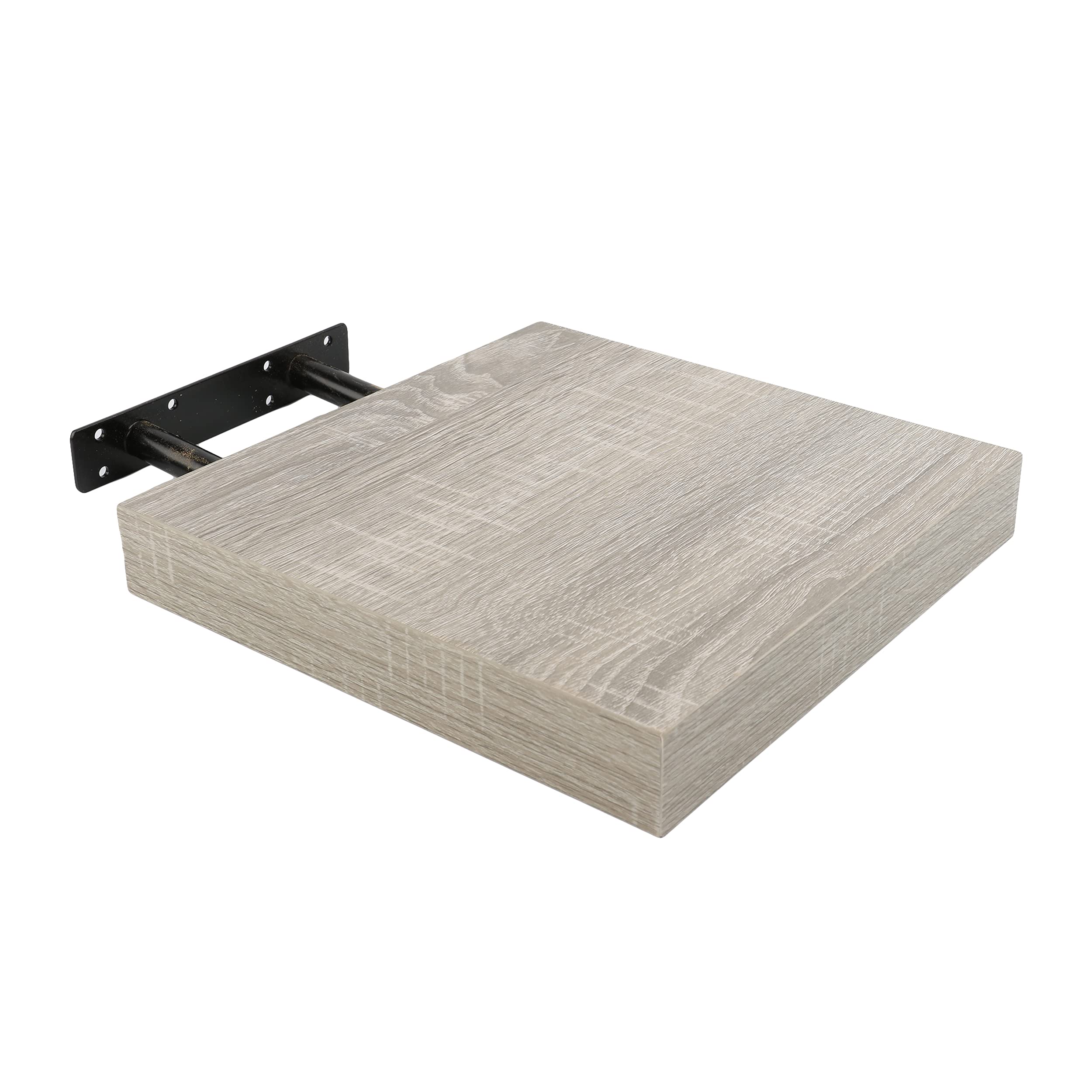 H HANSEL HOME Floating Wall Shelf 25x25x4cm, European Retro Style, 1 Shelf, Invisible Fixing, Eco-Friendly MDF