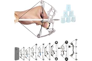 CENWTY 6"/7.4"/7.9"/8.6"/9.5" Mini Compound Bow and Arrows Set for Archery Target Shooting Small Hunting Games Pocket Bow Survival Bow Gift LTH/RTH