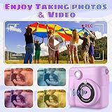 YKSLEMON Instant Print Camera for Kids 1080P 32G Card 3 Rolls Paper view 7