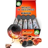 Coal Disks for Incense - Pack of 100 Coal Briquettes - 10 Rolls of 10 Tablets - Quicklighting - Slow Burning