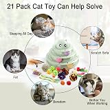 Suhaco 21 Pack Cat Toys Indoor Interactive Kitten Toy Roller 3 Level Green view 5