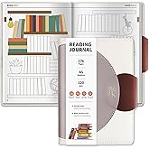 Reading Journal with 52 Reviews & Progress Tracking - Book Journal Reading Log 176 Pages - A5 Hardcover Reading Tracker Journal - Gift for Book Lovers & Readers - Keeping Notes on Your Favorite Books