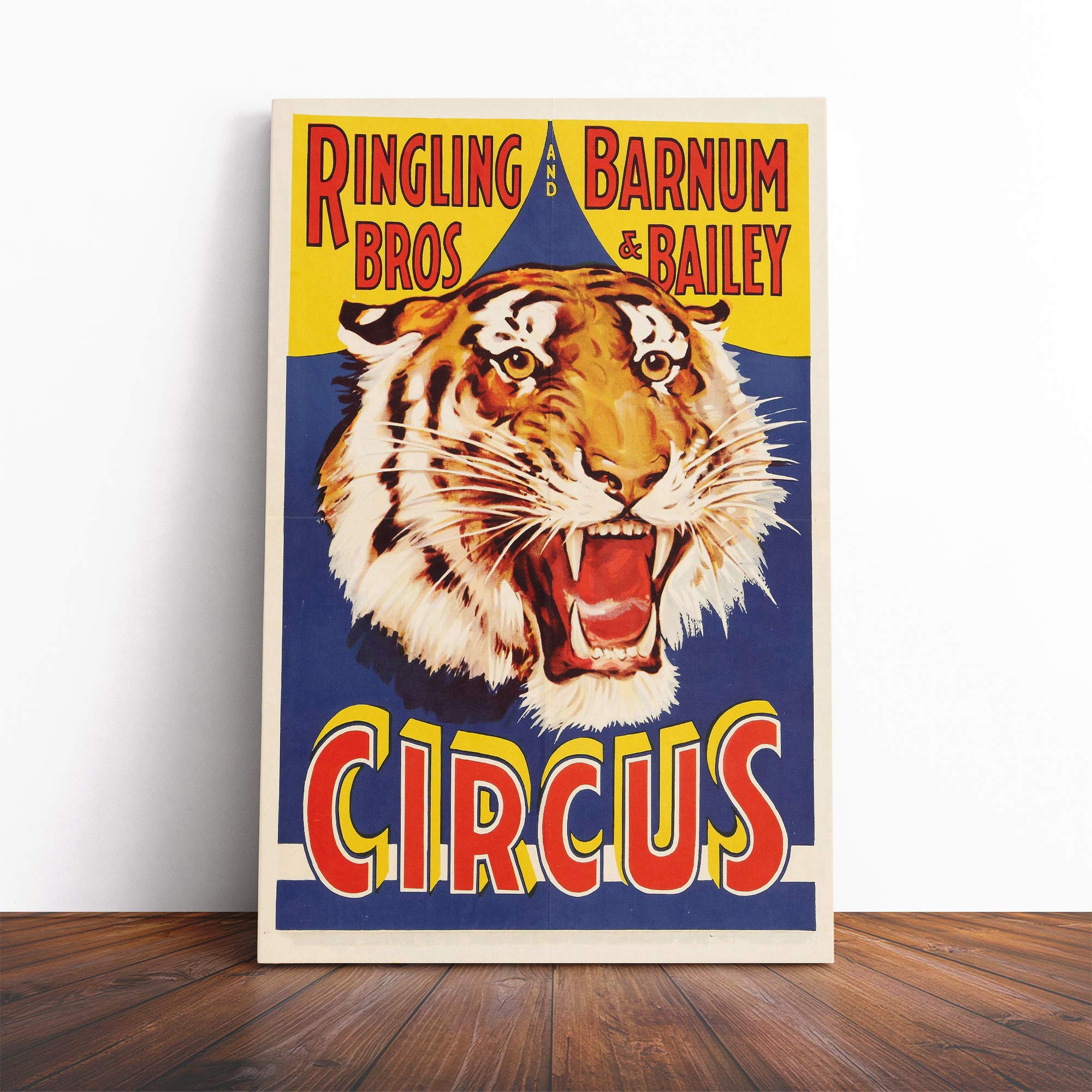 Circus Canvas Print | Gallery Wrapped 30mm Frame Wall Art | 20x14 inches | Ready to Hang | Retro Picture | Living Room Bedroom Lounge Office