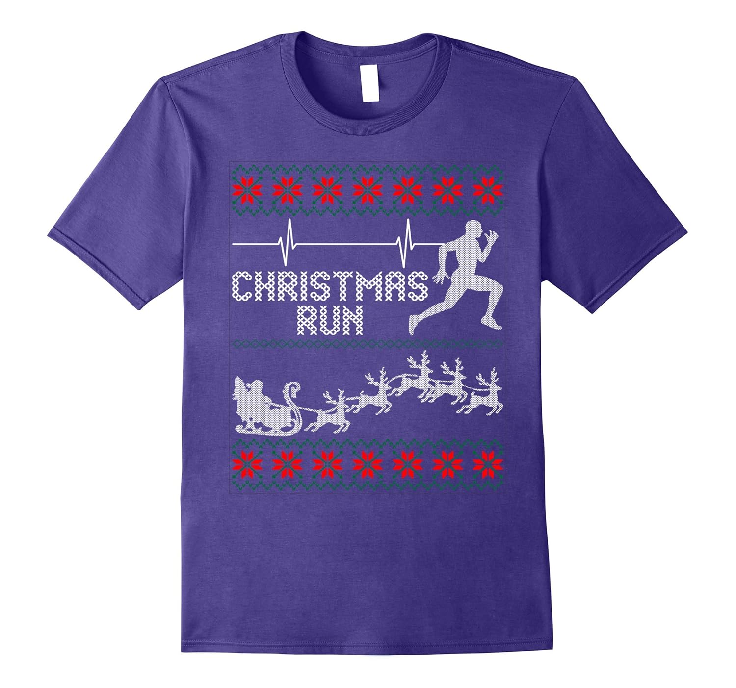 Christmas Run Ugly Sweater T-Shirt-ANZ