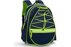 Choco Mocha Kids Tennis Bag for Boys Kids Tennis Backpack Youth Tennis Bag 16 Inch Christmas Gifts, Dark Blue