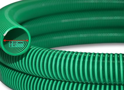 Wiltec 25m Saugschlauch & Druckschlauch 25mm (1') - Made in Europe